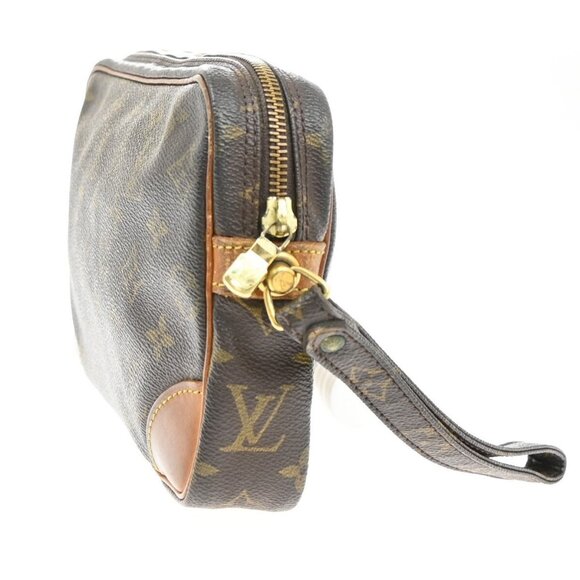 LOUIS VUITTON Marly Dragonne GM Clutch Hand Bag Monogram Brown - Picture 4 of 5